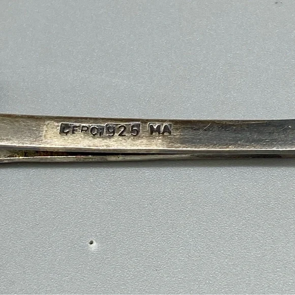 Vintage Turkish Ottoman Tie Clip Sultan Tughra Sterling Silver Suleiman Insignia - Picture 6 of 16